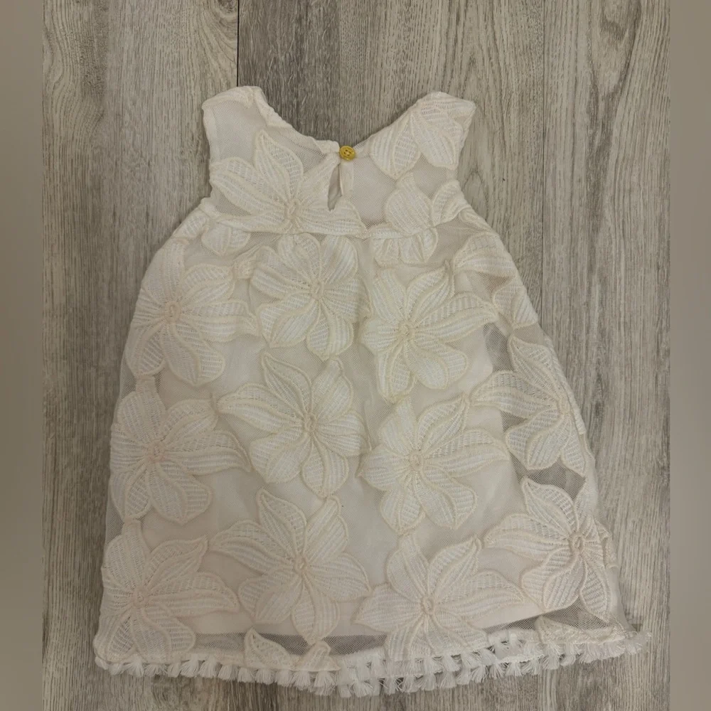 Genuine Kids By Oshkosh Beautiful Cream  Floral 18 Month Dress